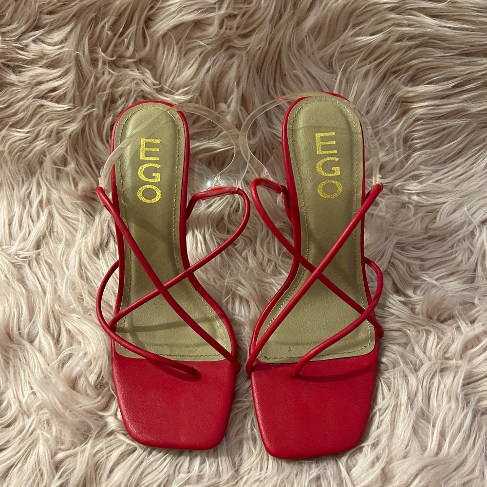 Red Ego Heels Size 6